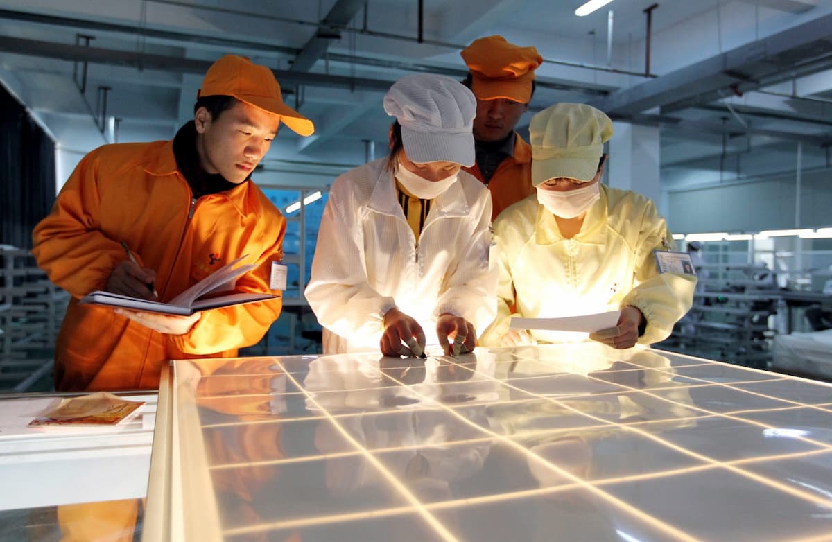 Sluggish sales mean many factories in the PV supply chain are only producing at around 50% of their total capacity (Image: Imaginechina Limited / Alamy)