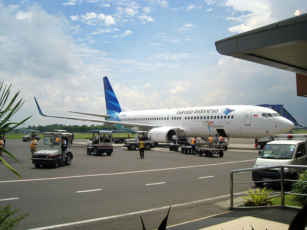 The state-owned Garuda Indonesia airline. 