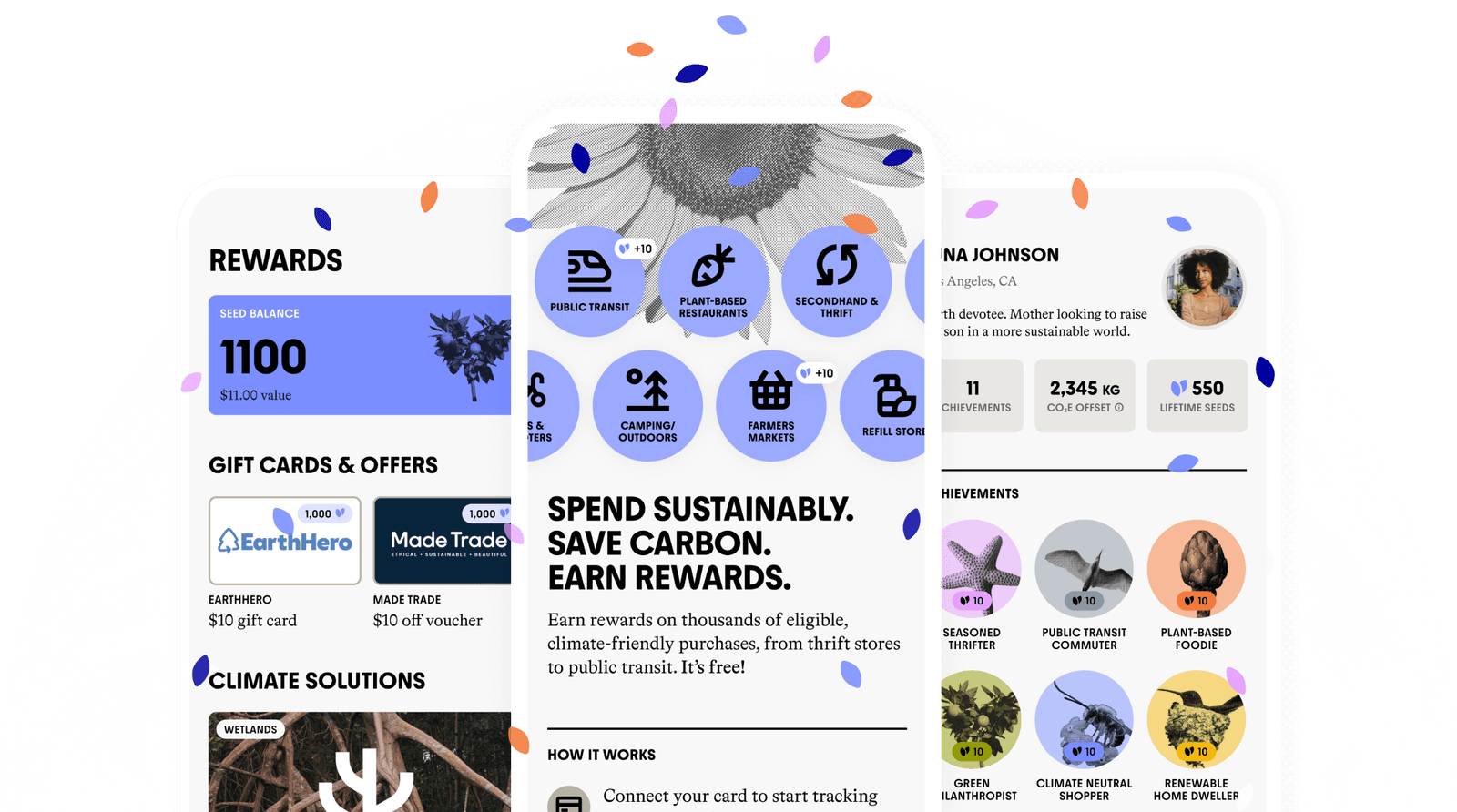 The Commons app tracks the carbon footprint of users’ spending.