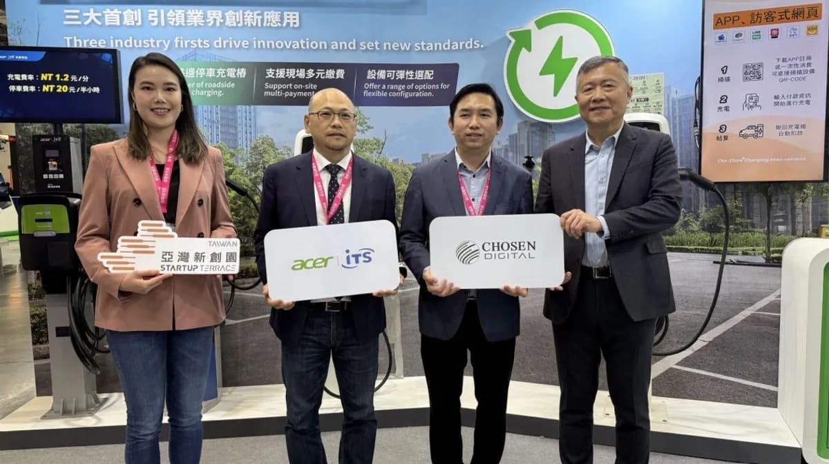 Chosen Digital and Acer ITS announce their smart EV charging pilot in Taiwan, part of a joint proof of concept to enable street-side parking and charging. Image Credits: Chosen Digital