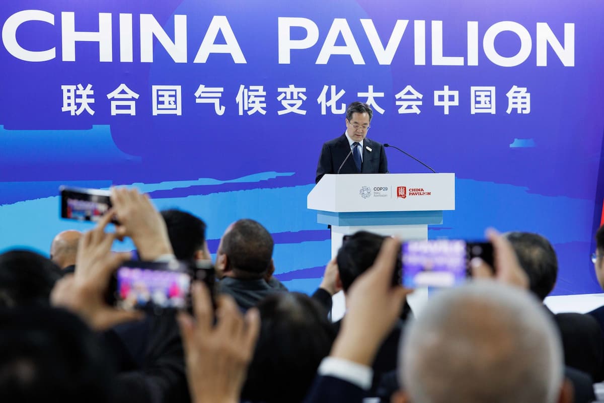 The Chinese Vice Premier Ding Xuexiang speaking at COP29. He said China has provided and mobilised over CNY 177 billion for projects to support action on climate change in developing countries since 2016 (Image: Kamran Guliyev / UN Climate Change, CC BY-NC-SA 2.0)