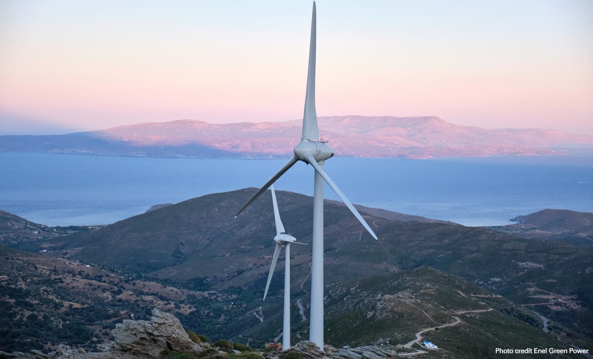 "We have great sun and we have great wind," says Greece's deputy energy minister Tsafos. Photo: Principia, Enel Green Power.