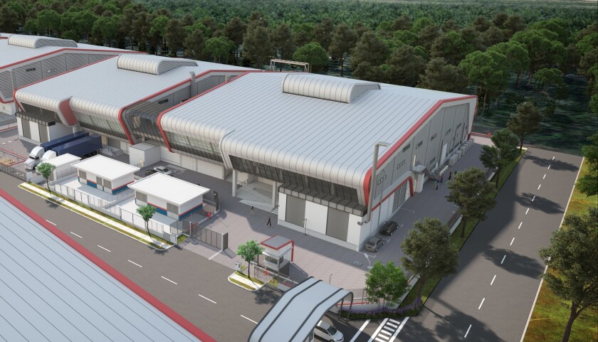 U.S. operator Equinix will invest in building the JH1 data center in Johor, Malaysia. The image shows a render of JH1.