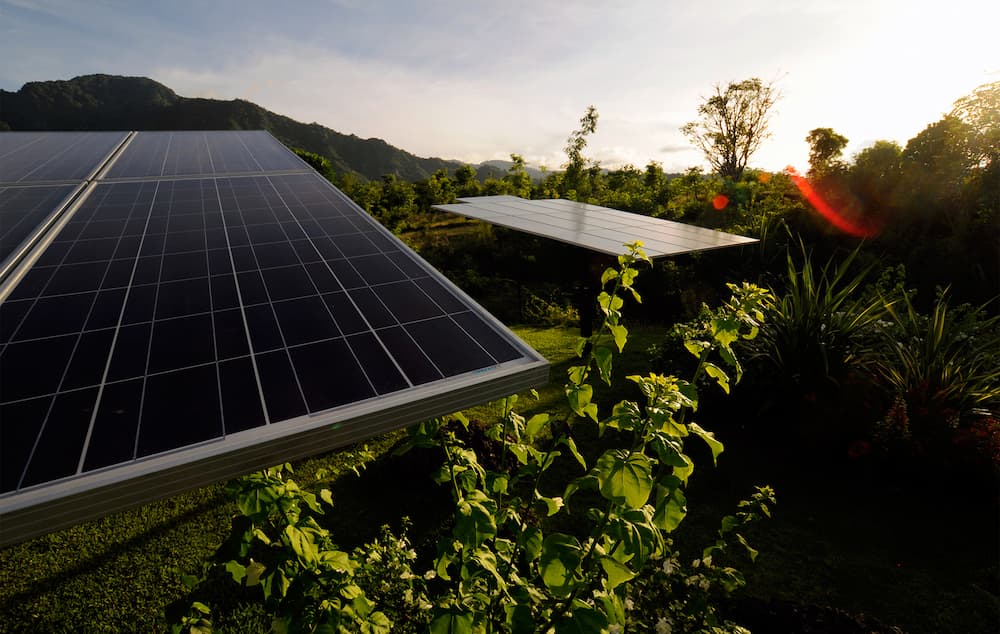 Solar panels in Bali, Indonesia. Image by Selamat Made via Flickr (CC BY 2.0).
