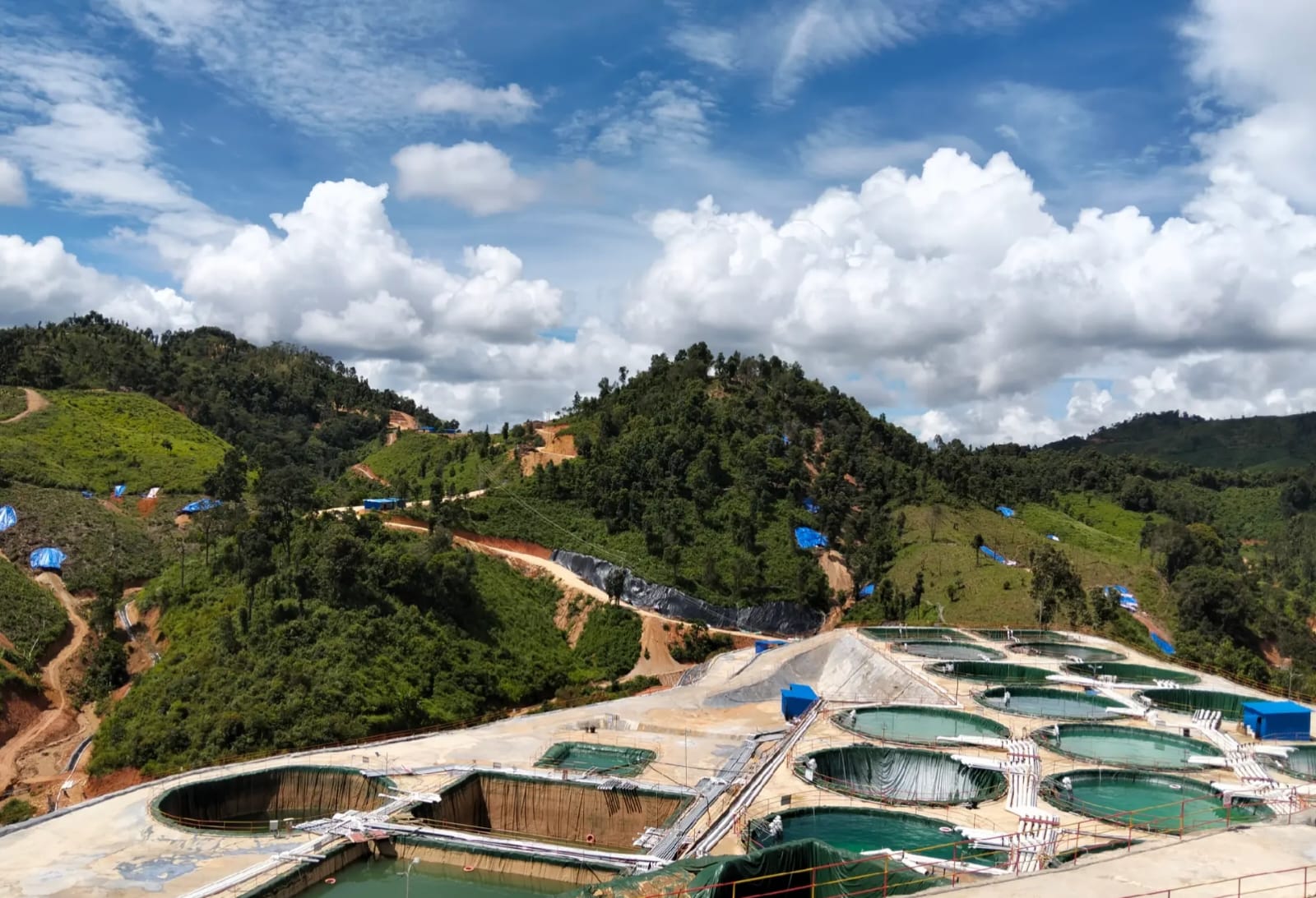 Rare earth mineral mines have spread across Laos since 2022, draining the mountains and raising the risk of river contamination. Image supplied by source.