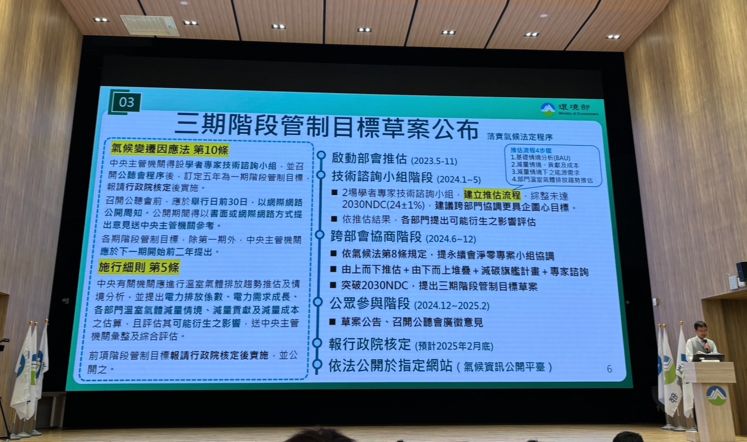 預計2月底將減碳目標報行政院。（攝影：莊閔茜）