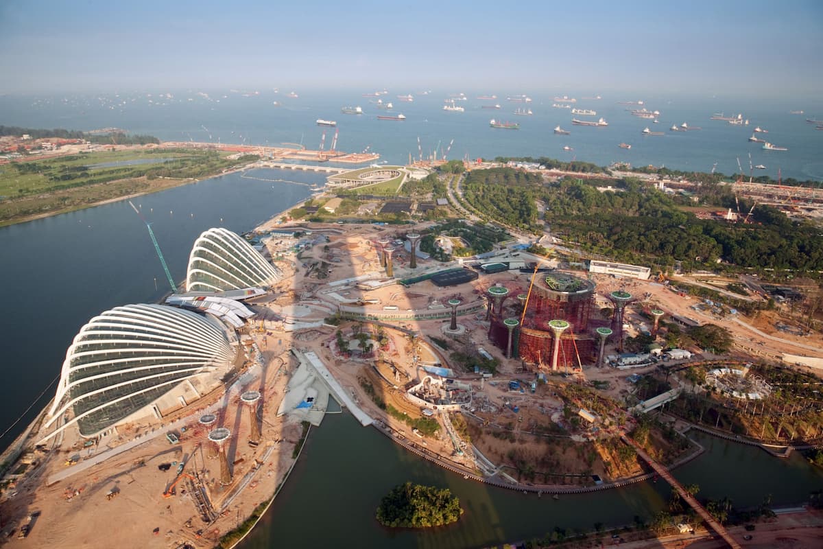 In the past, sand mined in Indonesia helped land reclamation projects in Singapore such as the Gardens by the Bay (pictured), but this trade has stoked regional tension (Image: Kumar Sriskandan / Alamy)