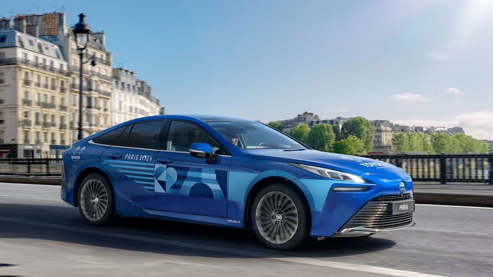 Toyota provides 500 hydrogen-powered vehicles, "Mirai," for the 2024 Paris Olympics. 